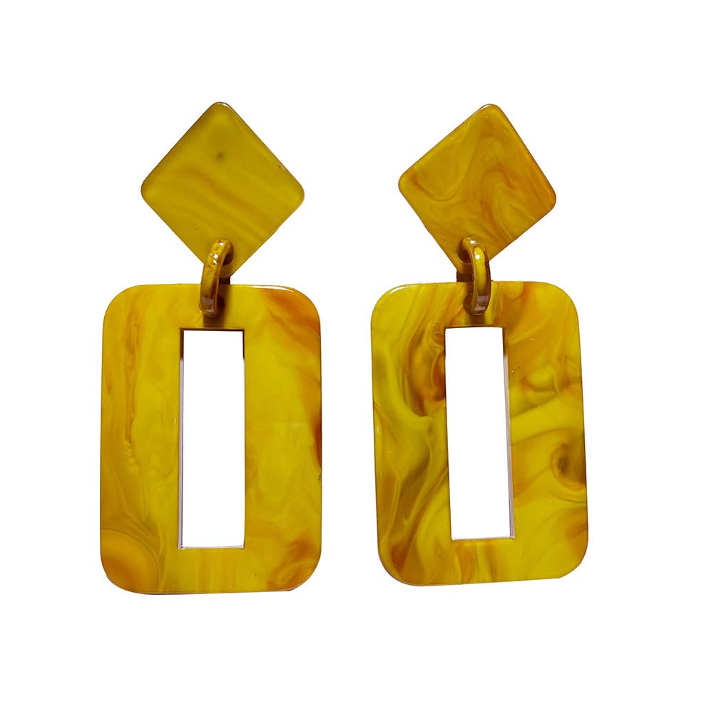 Domoflor s.l - Wholesale Pendant/Charm Necklace - Retro Acrylic Earrings with Geometric Design and Details2