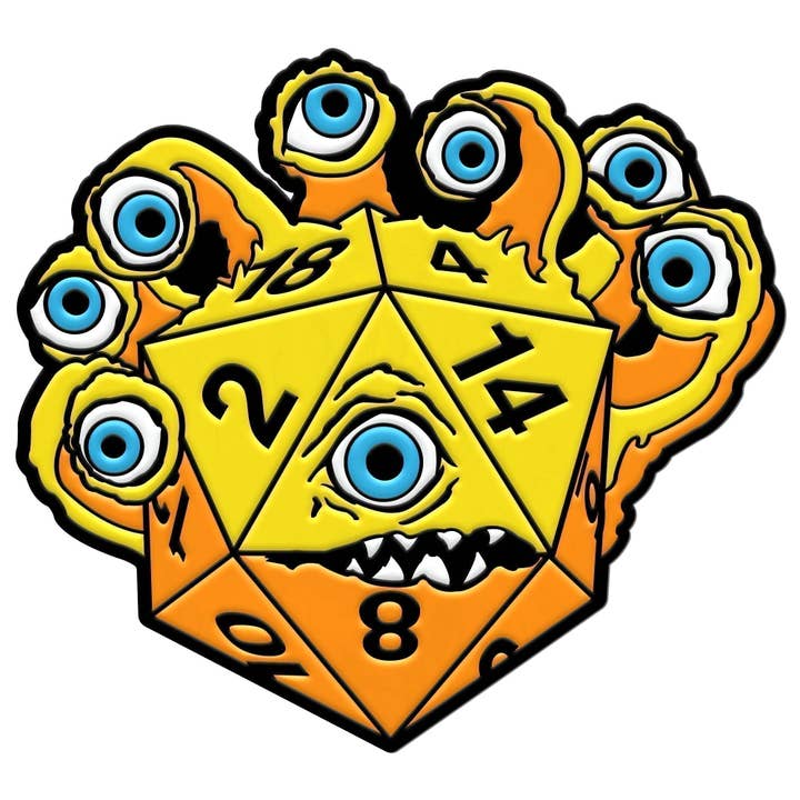 DieHolder / Eye Tyrant - Épingle en métal de dés d'aventure en émail dur par Norse Foundry pour la vente par Norse Foundry