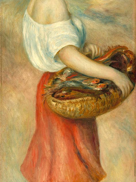 Girl with a Basket of Fish by Auguste Renoir for wholesale by Keep Calm Collection