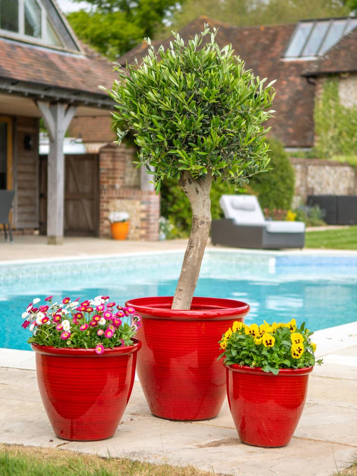 Plantador Pollença 19" - Vermelho por atacado de Sunshine Ceramica