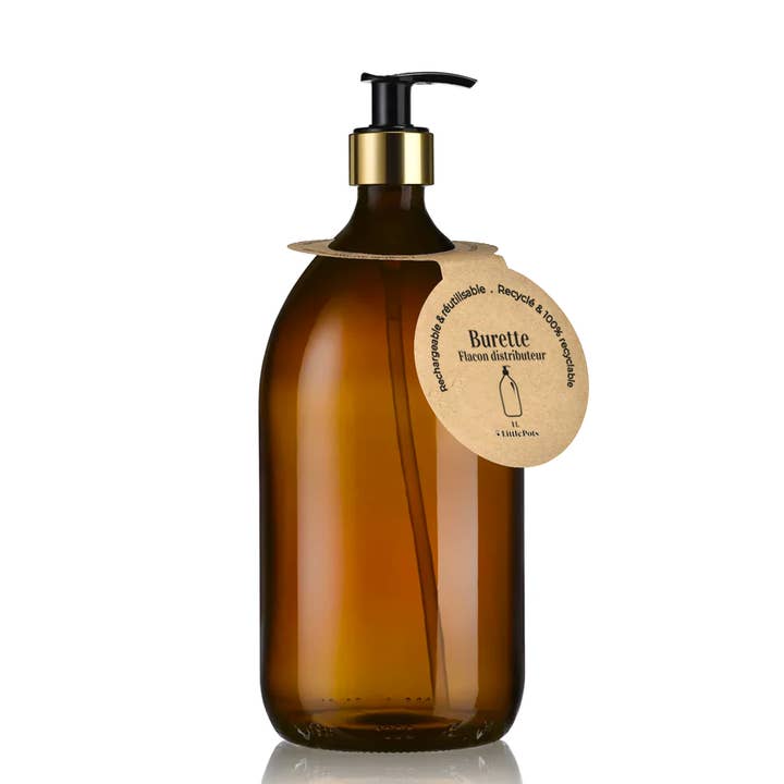 Little Pots - Wholesale Soap Dispenser - amber glass refillable gold soap dispenser bottle2