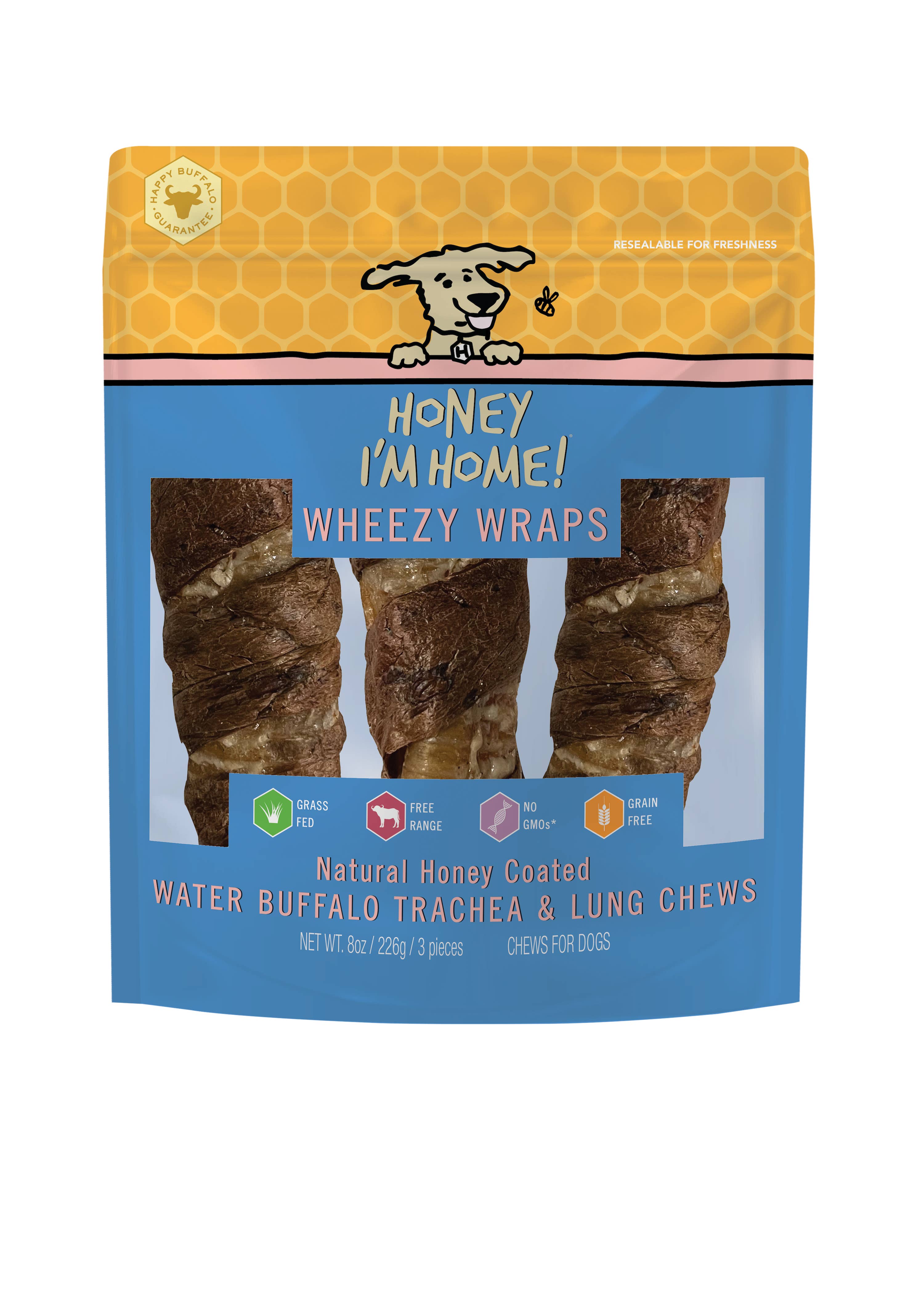 Honey I'm Home - Wholesale Pet Treats - Dog - 6" TRACHEA WHEEZY WRAPS