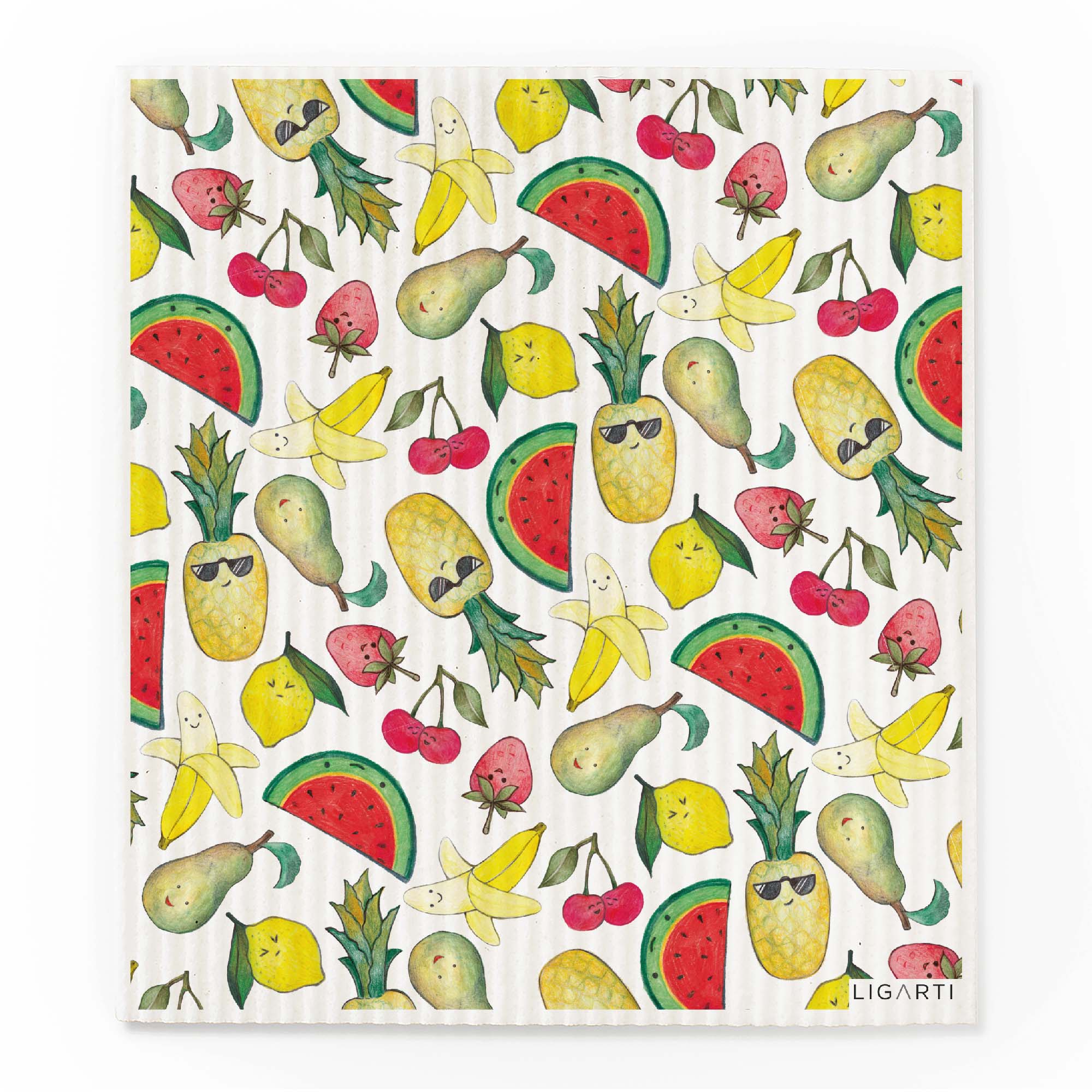 LIGARTI - Wholesale Dishcloth - Sponge cloth - Fruit salad0