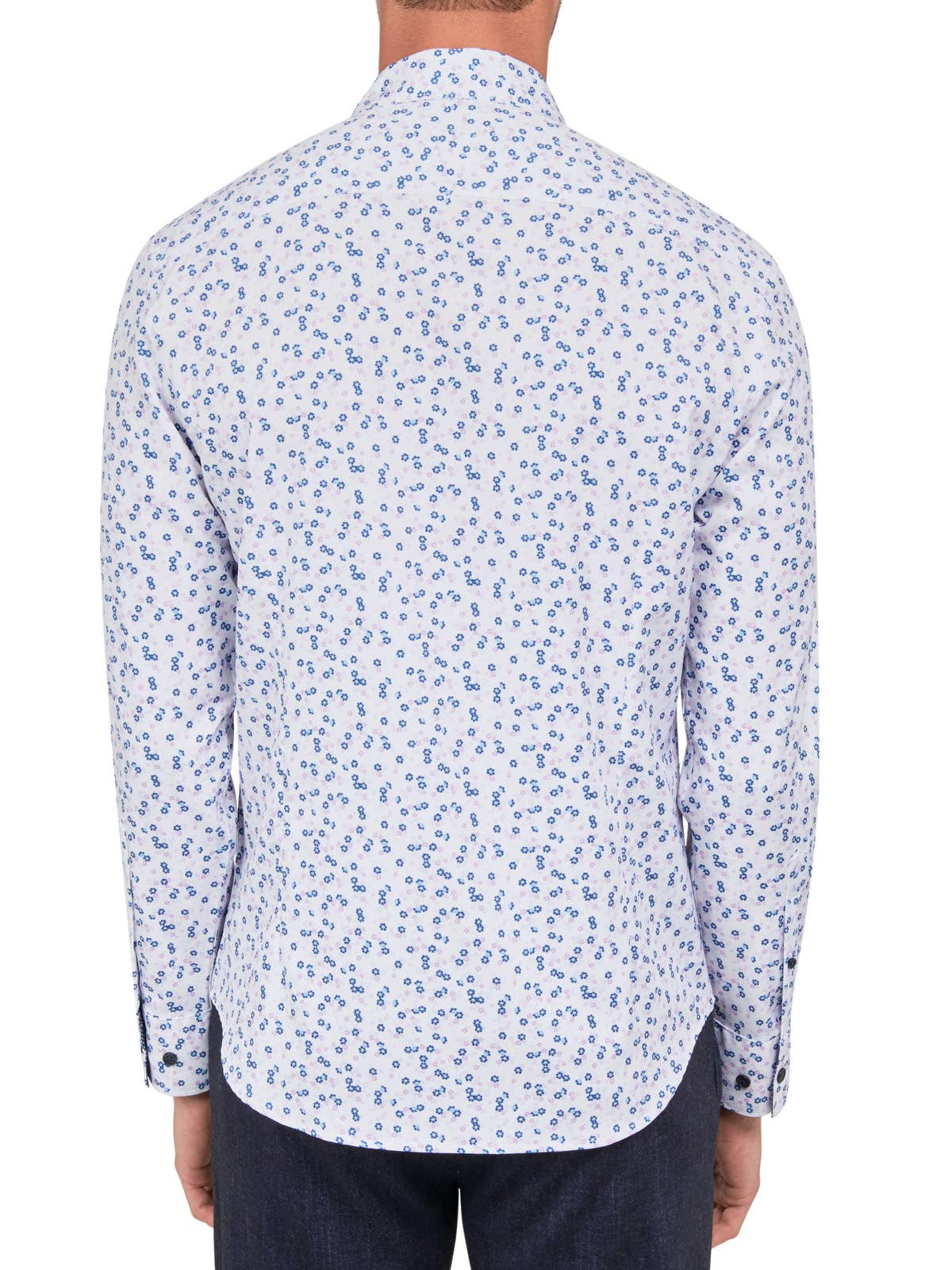 CON.STRUCT - Wholesale Overhemd met knopen - Heren - 4-WAY STRETCHSHIRT MET LANGE MOUWEN EN BLOEMENPRINT2