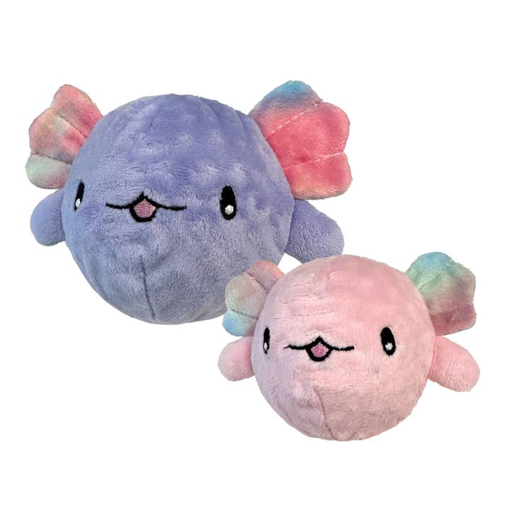 foufouBRANDS - Wholesale Pet Plush Toy - Dog - Fuzzy Wuzzy Axolotl Spikers 2-in-1 Spiker Ball Toy