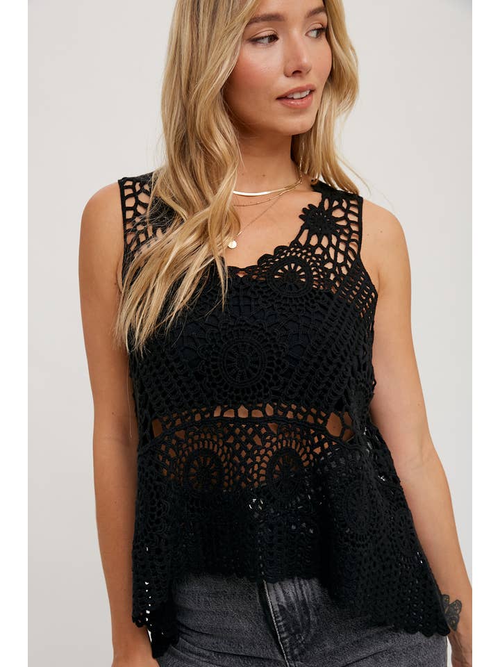 Bluivy - Wholesale Knit Top - Women's - OPEN-KNIT CROCHET SLEEVELESS TOP21