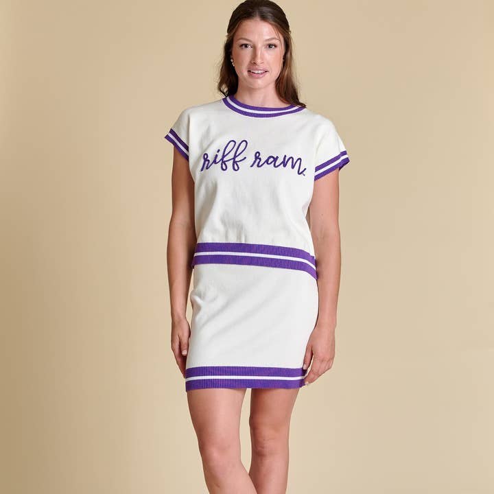 The Embroidered Varsity Sweater | TCU for wholesale by Stewart Simmons
