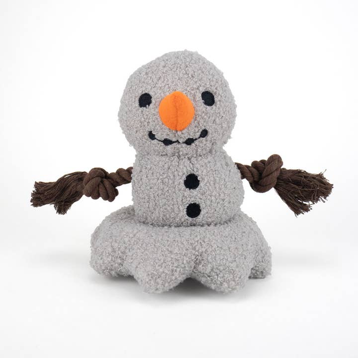 Melty der Schneemann Hundespielzeug, mit Knisterpapier & Quietscher für den Großhandel von ADC Houndstone & Co.