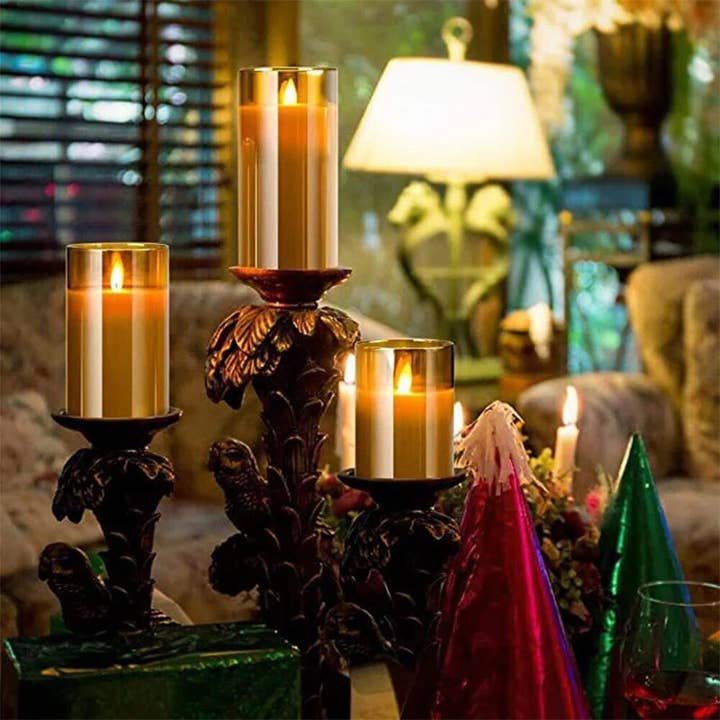 BRECK + FOX - Wholesale Flameless Candle - Flameless Candle 3-Piece Set