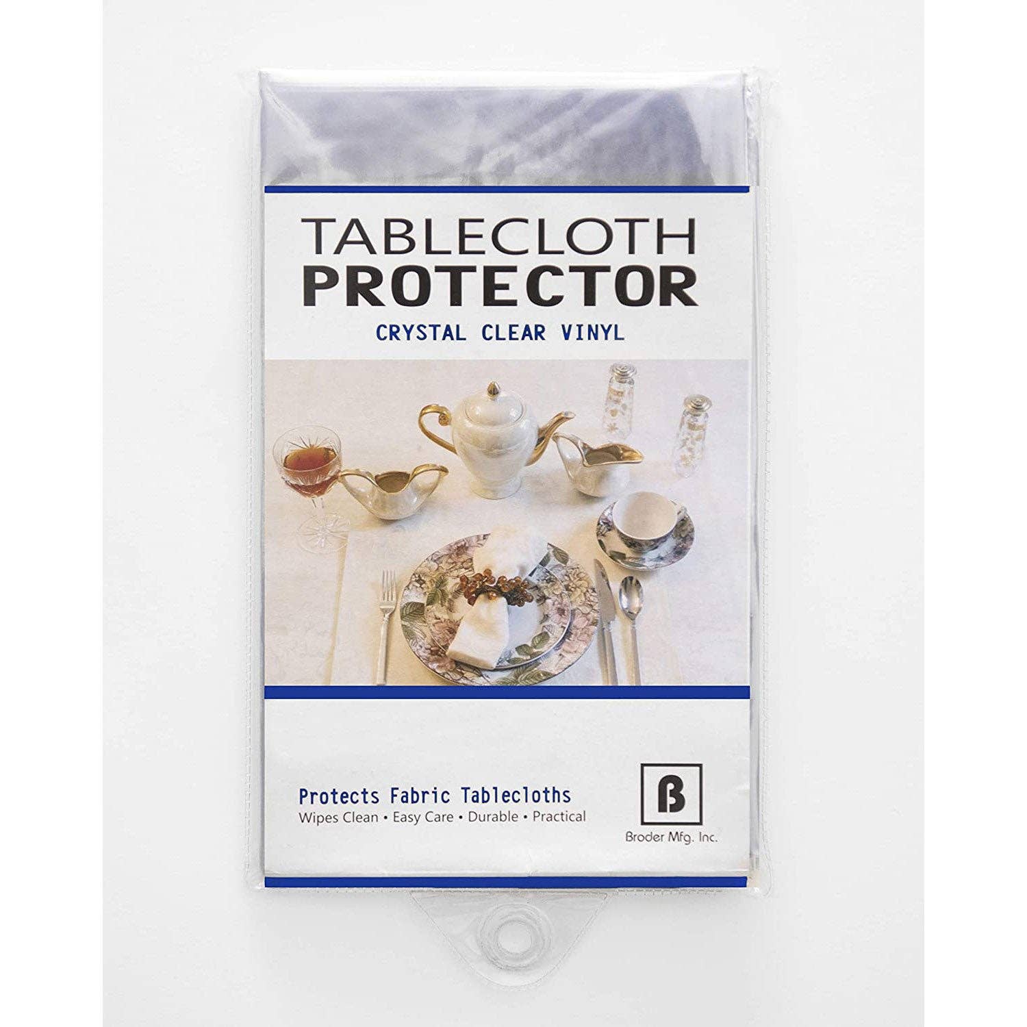 ShopBobbys - Wholesale Tablecloth - Broder Vinyl Plastic Tablecloth Protector, Crystal Clear1