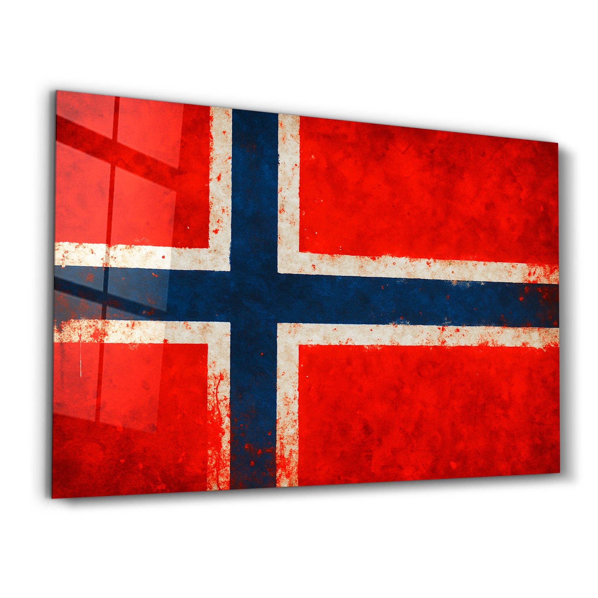 Artdesigna KG - Wholesale Wall Accent - Norway Flag Splash - Glass Wall Art0