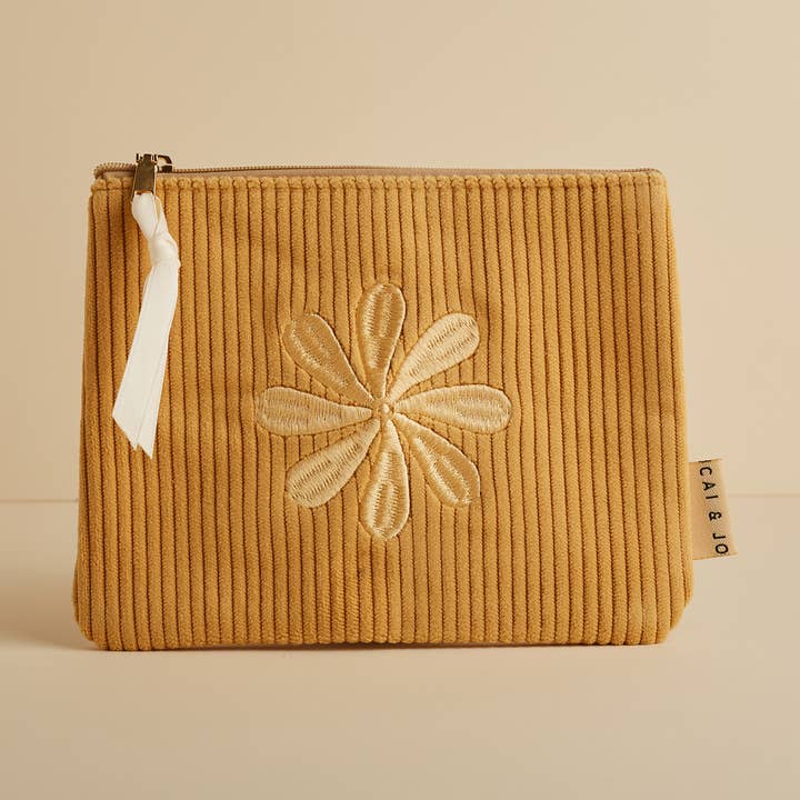 Corduroy Pouch in Marigold for wholesale by cai & jo