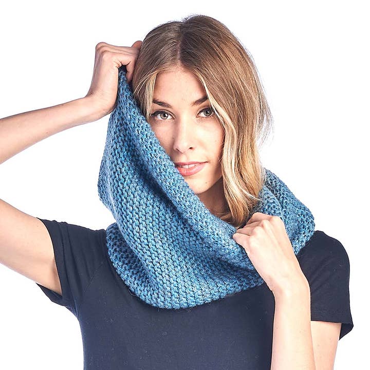 Alpaca Neckwarmer - Highland - Turkis for engroshandel hos Shupaca Alpaca