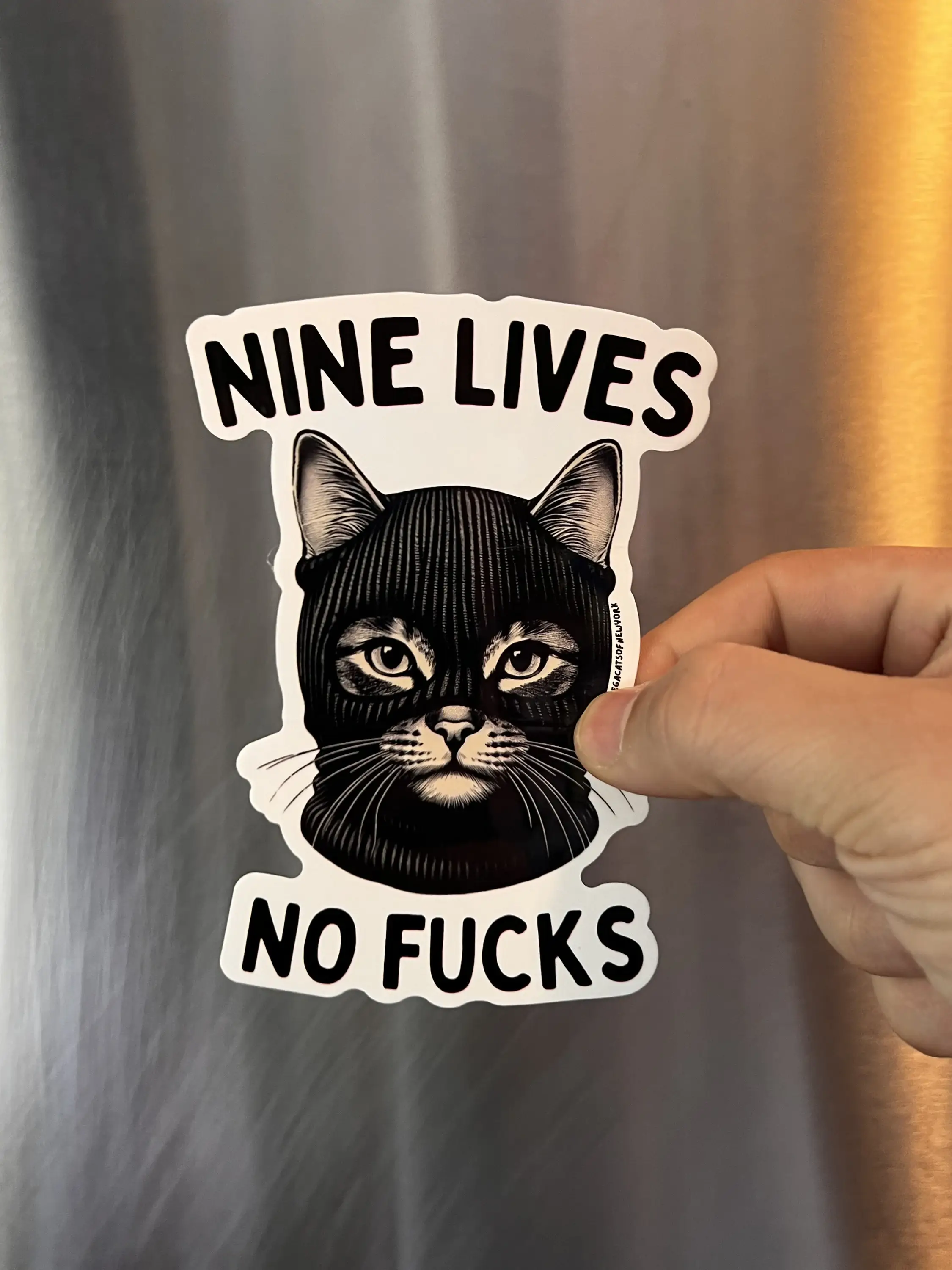 Bodega Cats of New York - Wholesale Sticker - Bodega Cats of New York 4.5" Sticker (Nine Lives)6