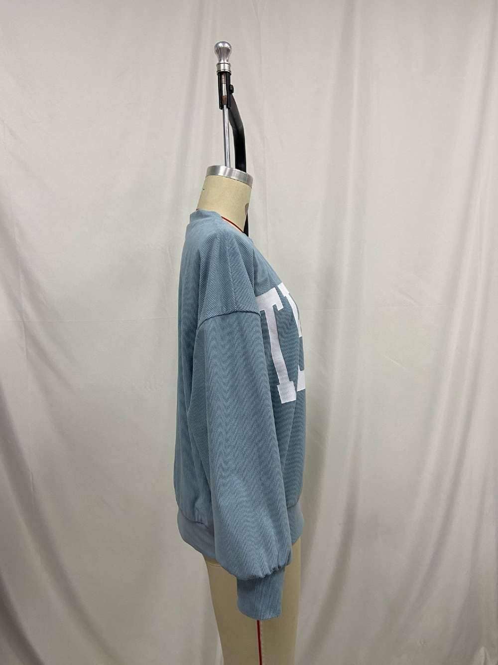 Fashion Combination - Wholesale Blouse - Women's - Chic TEXAS Waffle Knit Oversized Sweatshirt5