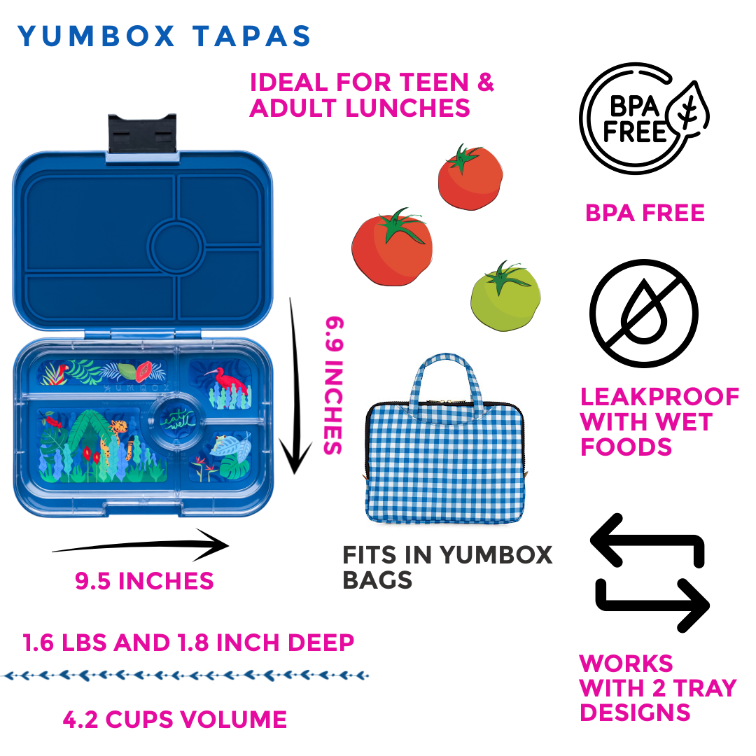 Yumbox - Wholesale Lunch Bag/Box - Leakproof Yumbox Tapas Bento Lunch Box - Monte Carlo Blue2
