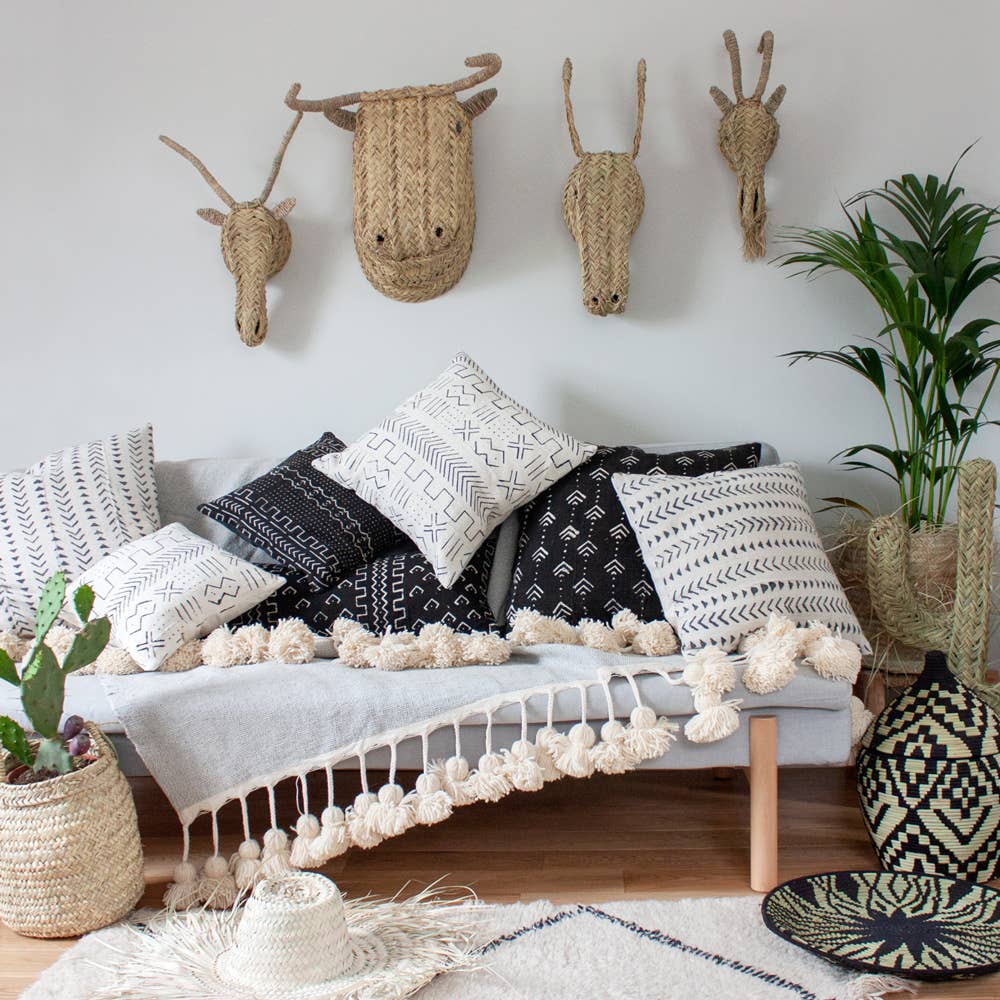 Bohemia Design [now closed] - Vendita all'ingrosso Decorazione da parete 3D - Testa animale tessuta, bufalo3