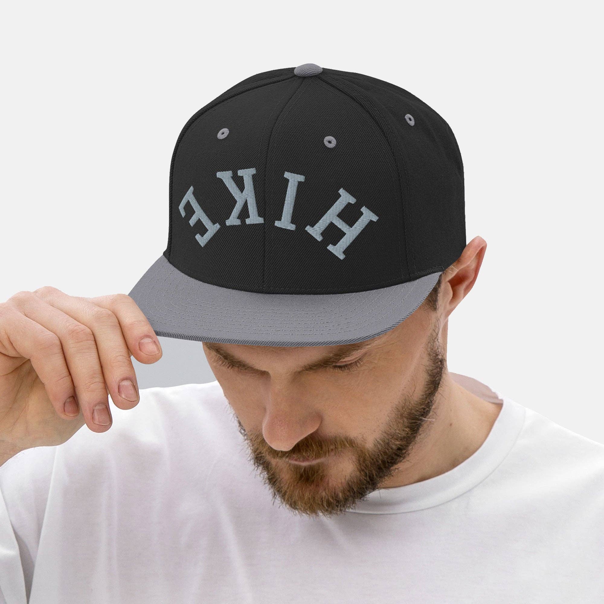 Hinterland Outdoors - Wholesale Flat Brim Cap - Men's - Upside down HIKE Snapback Hat6