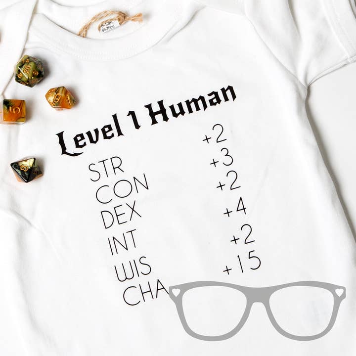 Level 1 Human Baby Suit for wholesale by Mini Geek Boutique