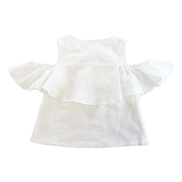 WHITE S85 81247 Cold Shoulder Lacing Blouse for wholesale on Faire2