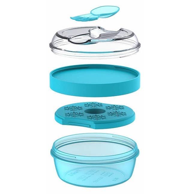 Carl Oscar - Wholesale Food Storage Container - N'ice Cup, snack box with cooling disc - Turquoise2