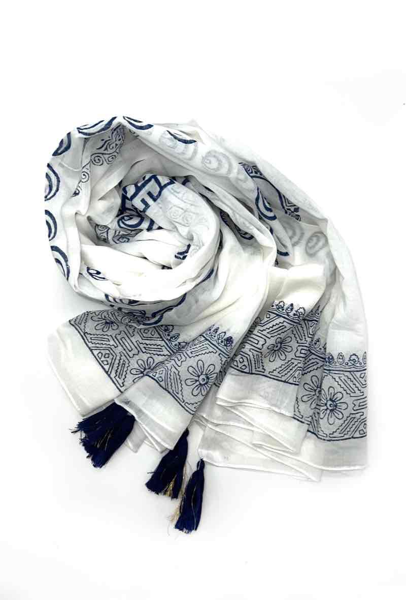 LINETA - Wholesale Scarf - Women's - C1 Indian cotton scarves10