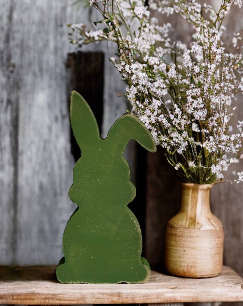 Inkwood Crafters - Wholesale Decorative Tabletop Object - Primitive/Rustic Wood Easter/Spring Bunny - Style Three5
