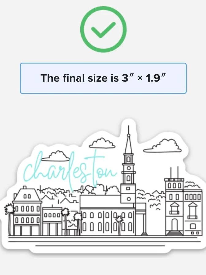 Adesivo Charleston Skyline per la vendita all'ingrosso da parte di Embellished Baubles