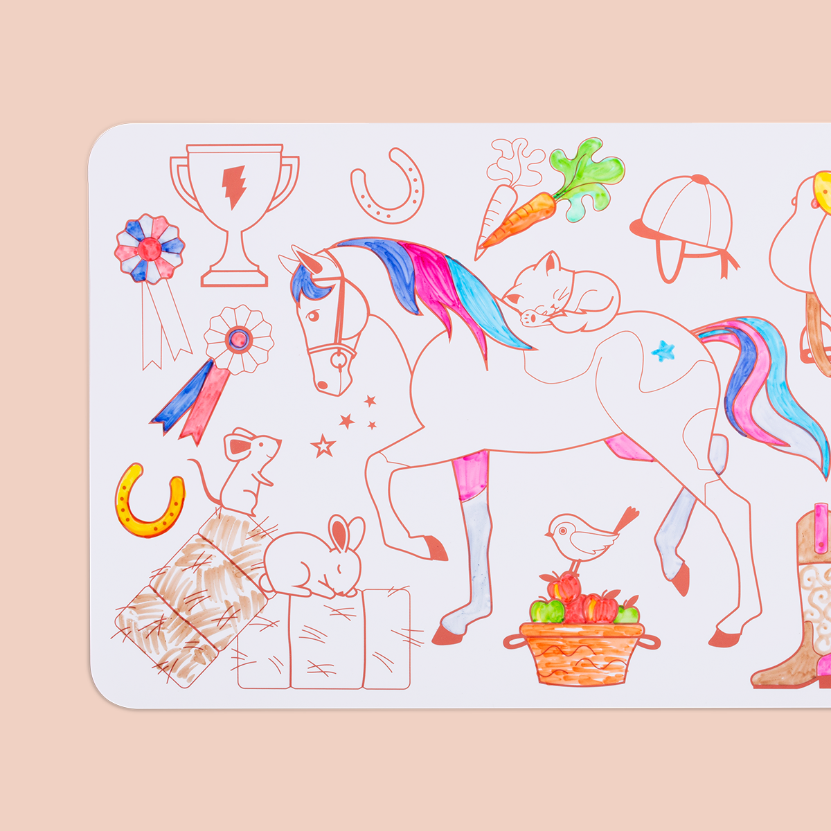 SuperPetit - Wholesale Coloring Mat - Kids & Baby - NEW Educational coloring: MiniPlaymat 2 in 1 - PONY CLUB4