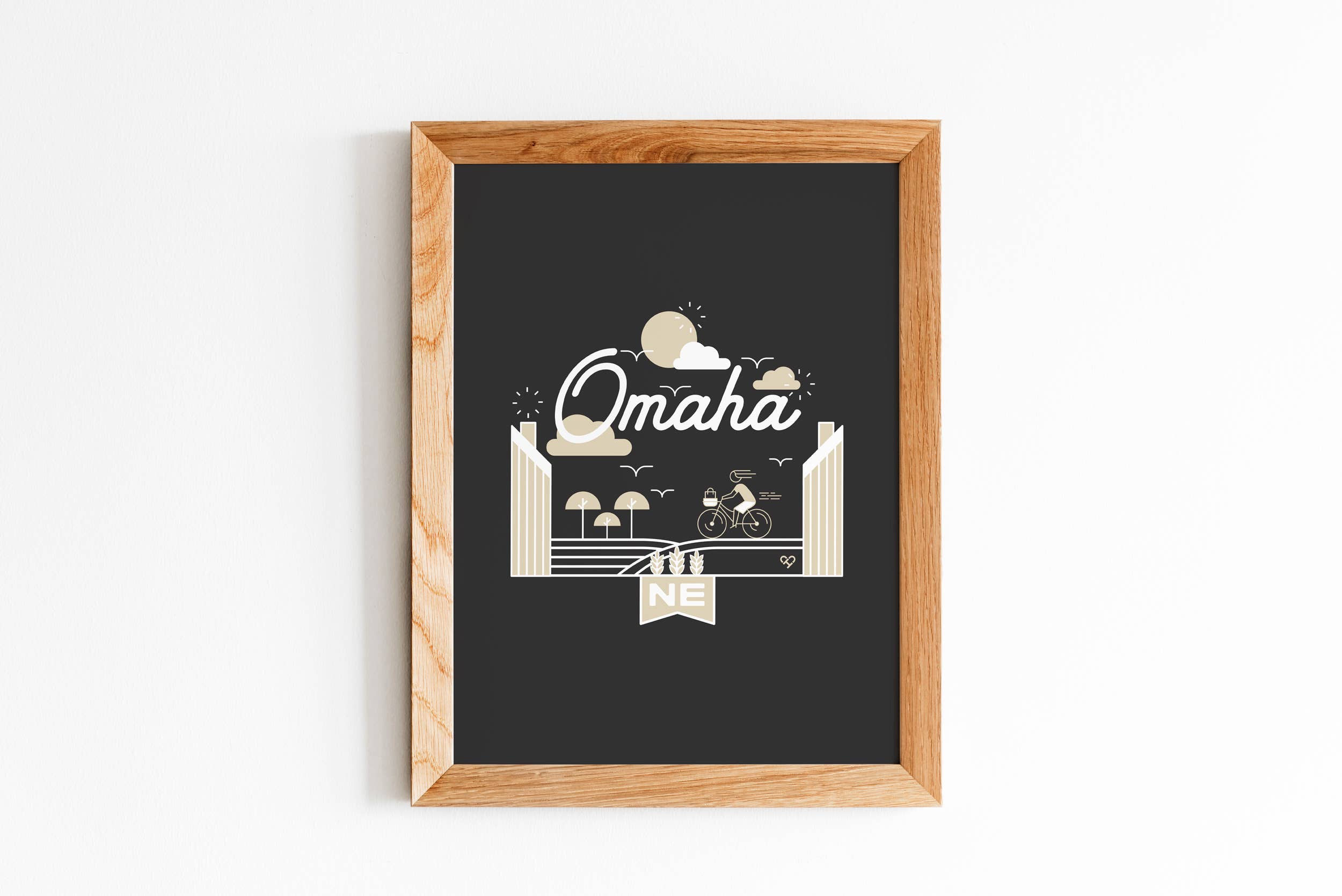 The Cold Hearted Collective - Wholesale Art Print - Omaha Illustration Print Black