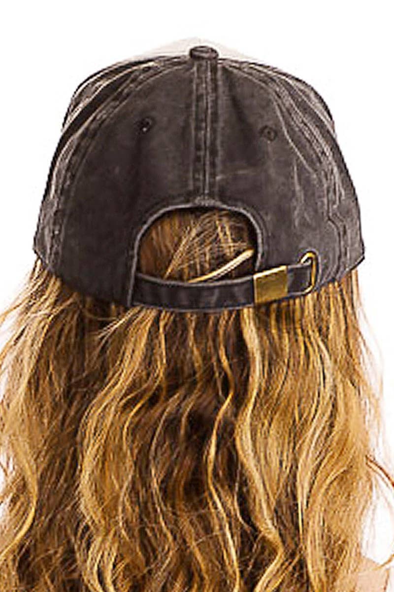 Cap Zone - Wholesale Baseball Cap - Unisex - Distressed Dirty Wash Five Panel Baseball Cap4