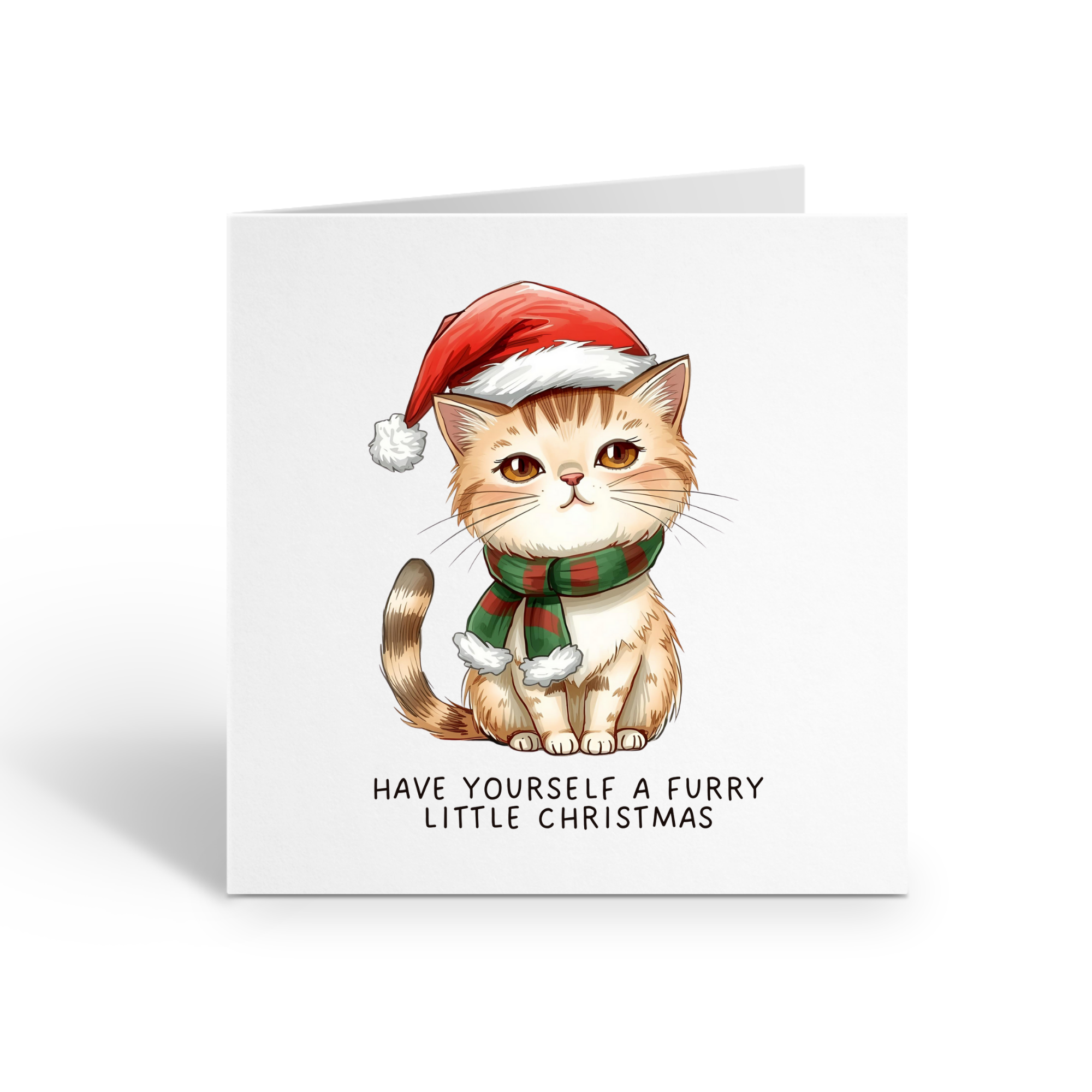Smirk & Scribble – Großhandel Weihnachtskarte – Lustige Weihnachtskarte - Süße Katze0