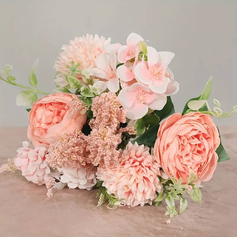 Huis Van Merken - Wholesale Artificial Flowers - Artificial Silk Peony Wedding Flowers – Bridal Hand Bouquet & Home Decoration6