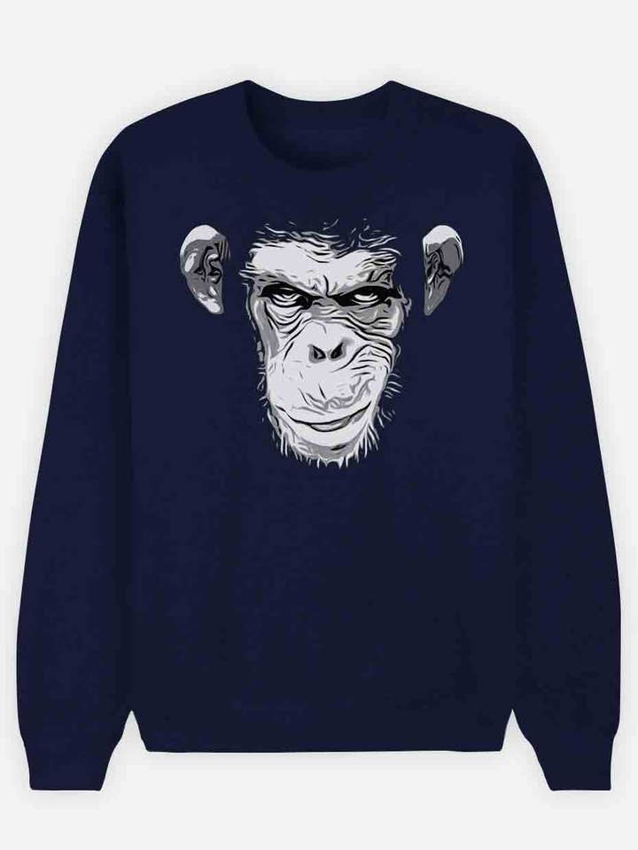 SWEAT NAVY HOMME EVIL MONKEY pour la vente par Wooop