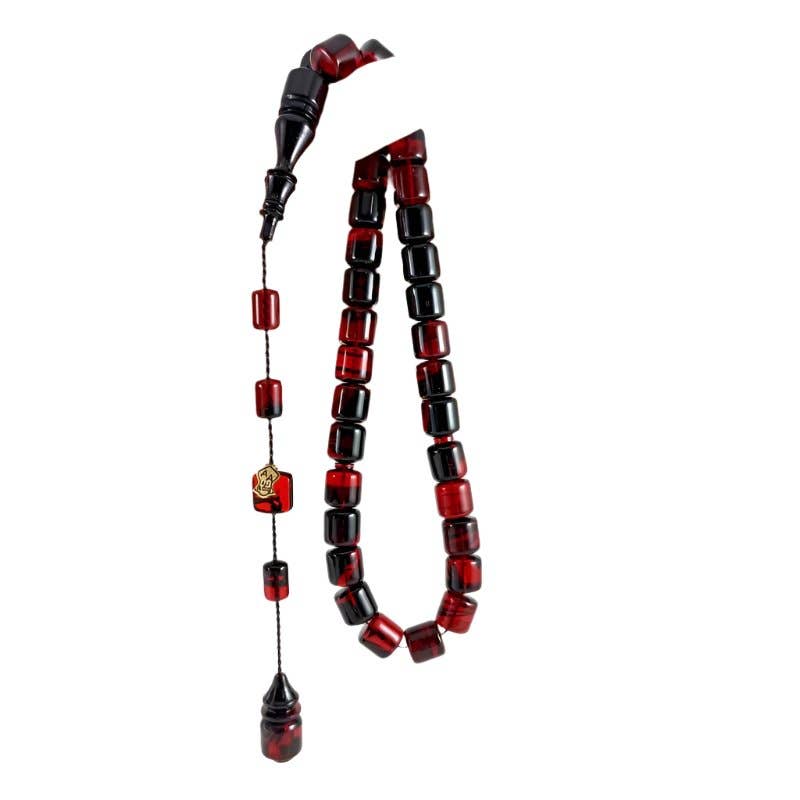 Aladdin – wholesale Prayer beads necklace – Selderesi | Capsul Cut Fire Amber Tasbih0