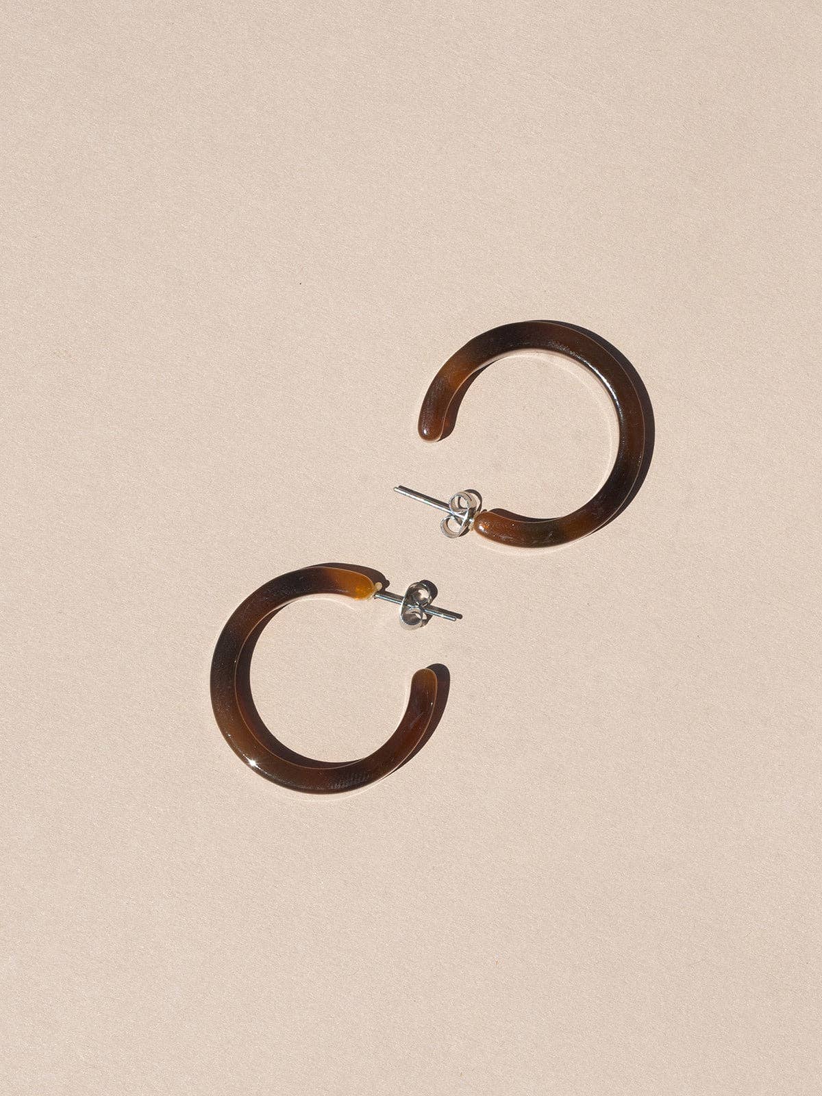 NAT + NOOR - Wholesale Hoop Earrings - Alba | Espresso | Brown Hoop Earrings | Large size