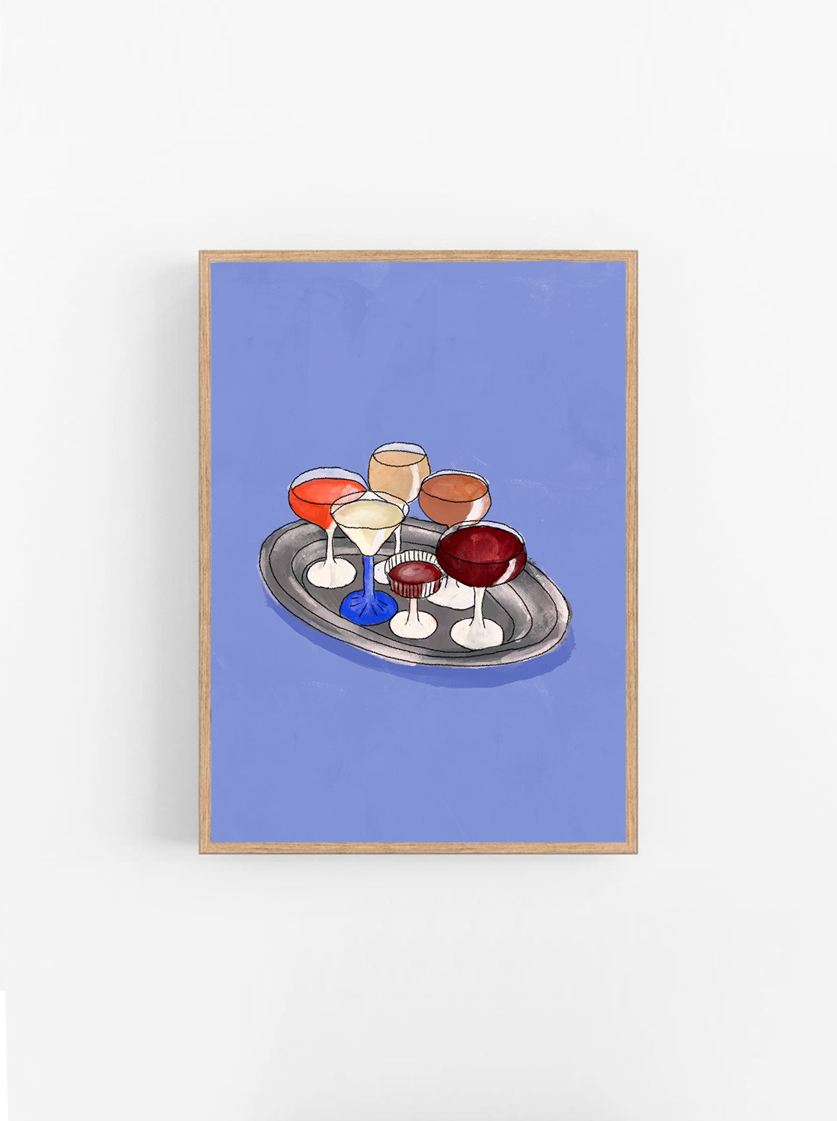 Blåmst – Großhandel Poster – Blåmst Poster – Tablett mit bunten Gläsern0