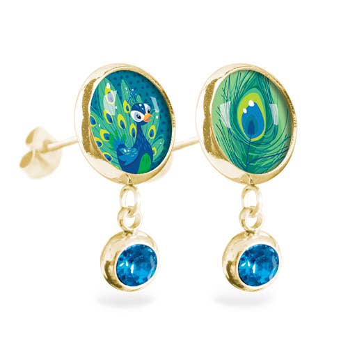 Rosie Pfau/Pfauenfeder - Gold für den Großhandel von Les Minis d'Emilie Fiala