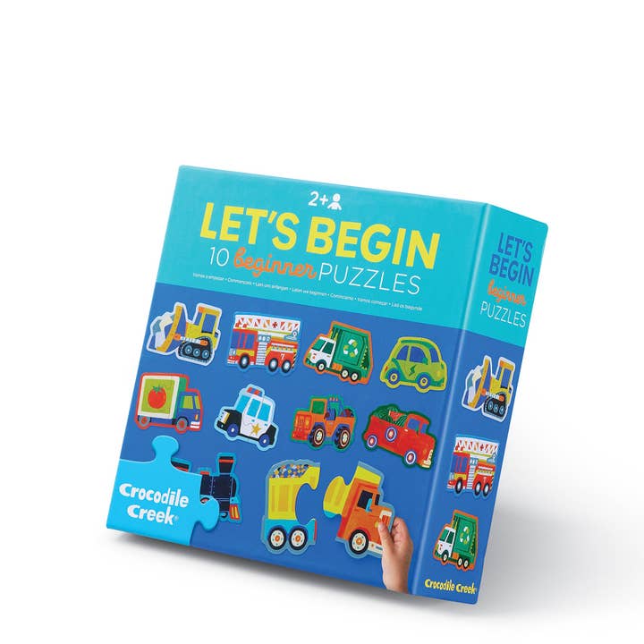 Let's Begin Puzzle 2 pc - Vehicles (Box) for wholesale by Crocodile Creek