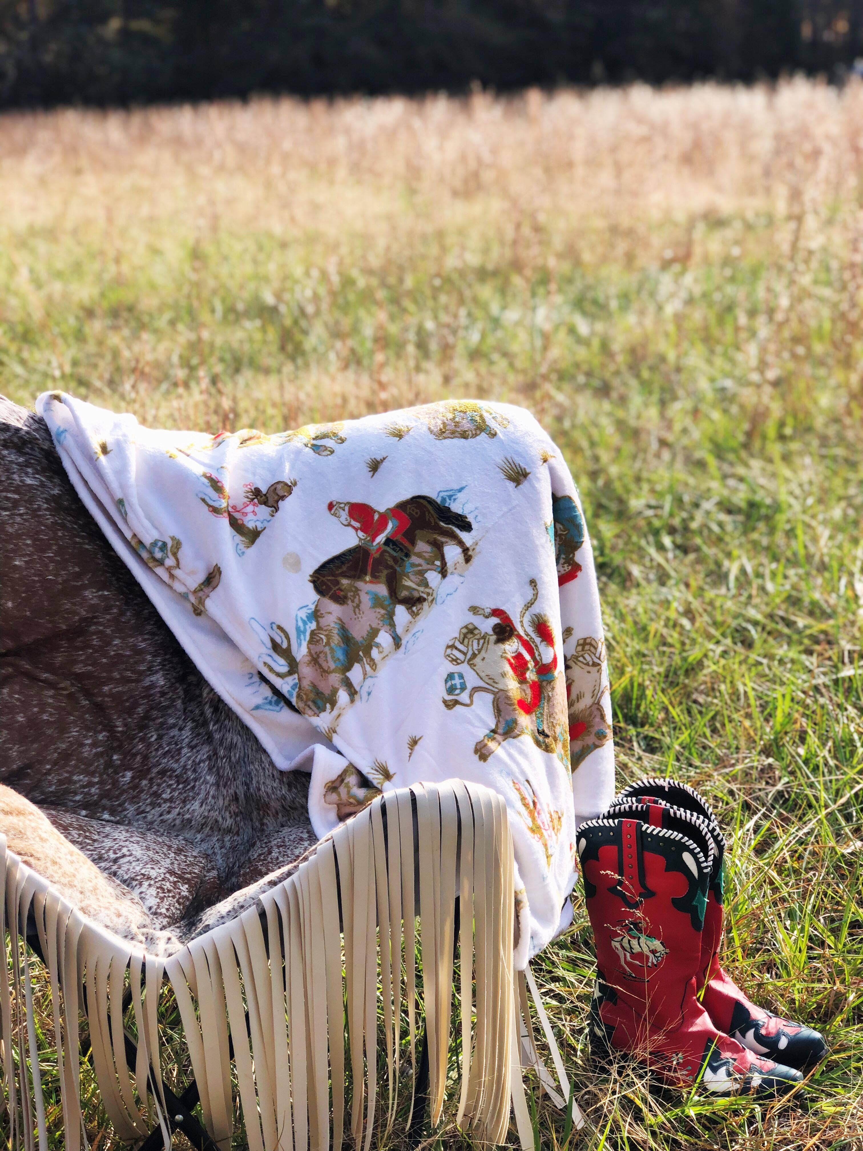 Rafter B Leather – wholesale Prydnadsfilt – Mjukt XL western-filt med sherpa-baksida3