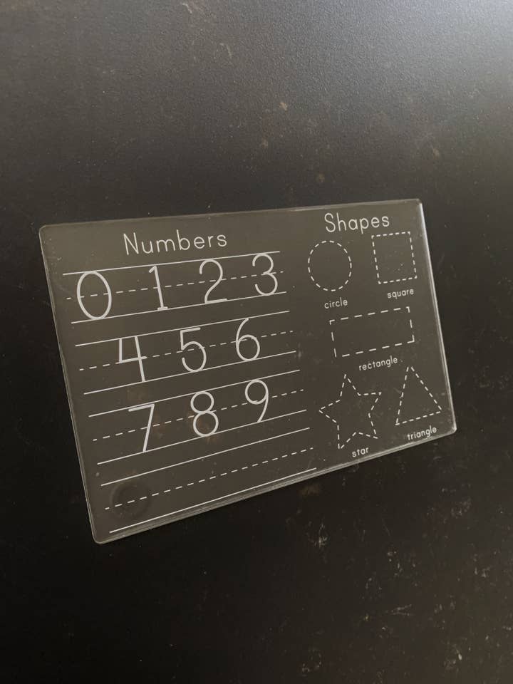 Kids numbers and shapes tracing board for wholesale by Jordan Station Creations