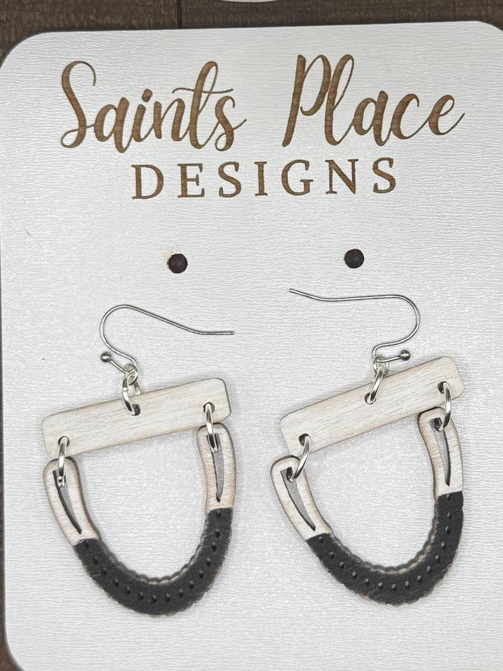 Monochrome Minimalist Bar Necklace and Earrings Set for wholesale by Saints Place Designs