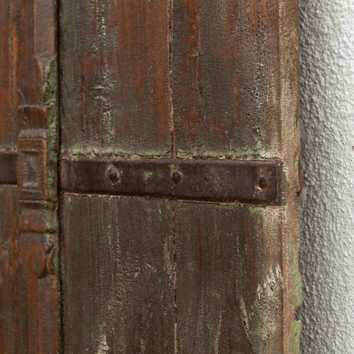 De-cor - Wholesale Wall Accent - 19th Century Rustic Indian Teak Window/Wall Art6