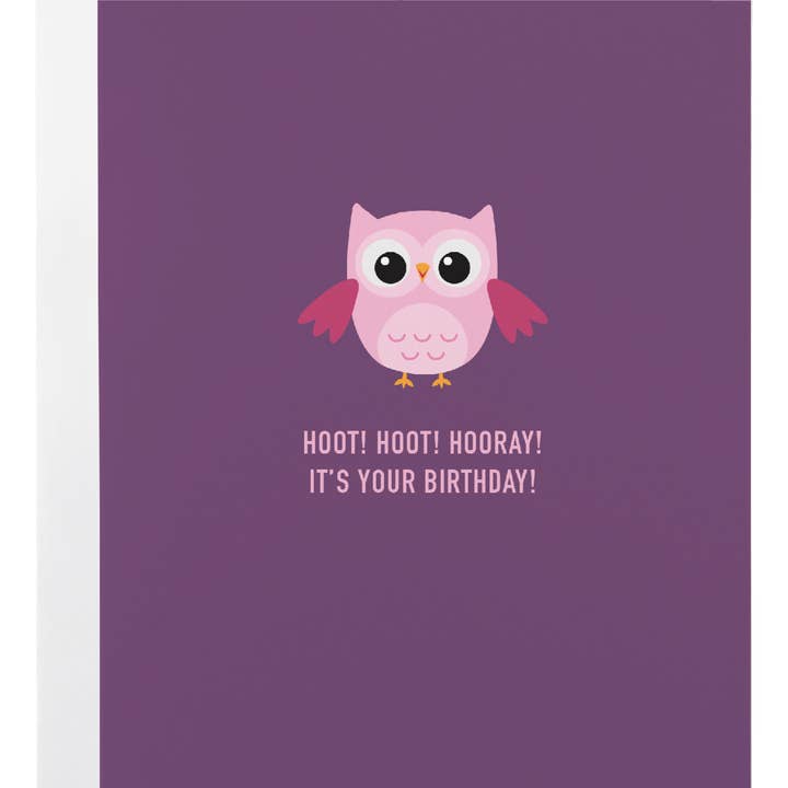 Classy Cards Creative - Wholesale Birthday Card - Full-Color Owl Birthday Card, 100lb Cover Paper0