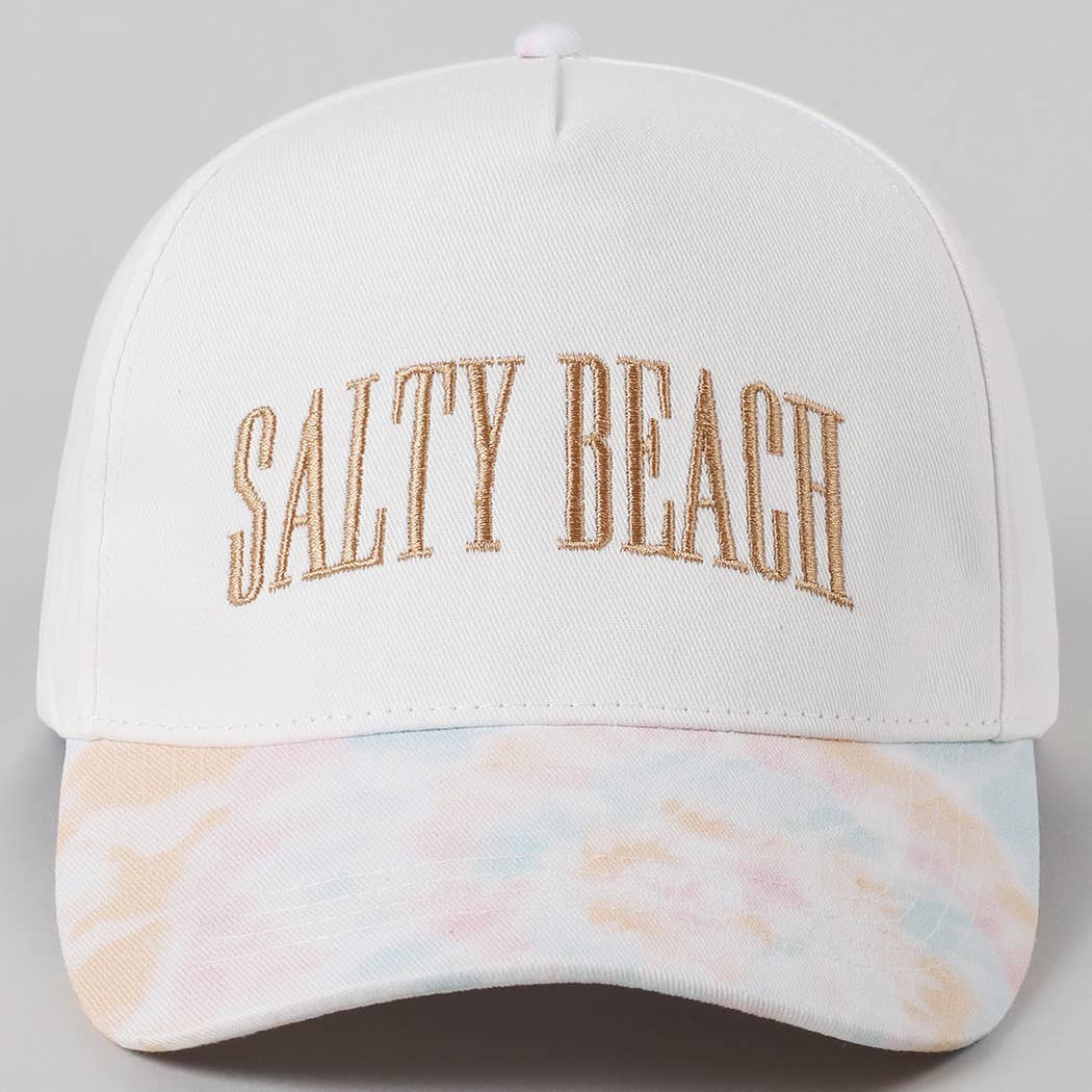 Fashion City - Vente Casquette de camionneur – femme - Casquette Trucker Teinture Tie-Dye Broderie SALTY BEACH0