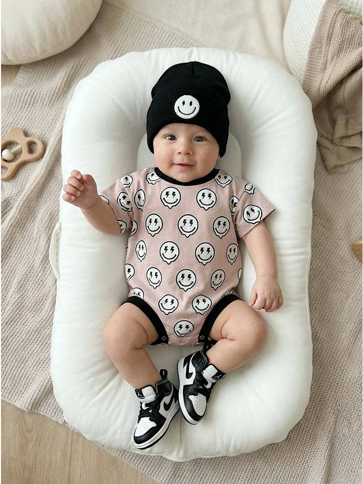 Lucky Panda Kids - Wholesale Bodysuit (Non-Footed) - Baby - Short Sleeve Baby Bubble Romper | Electric Drippy1