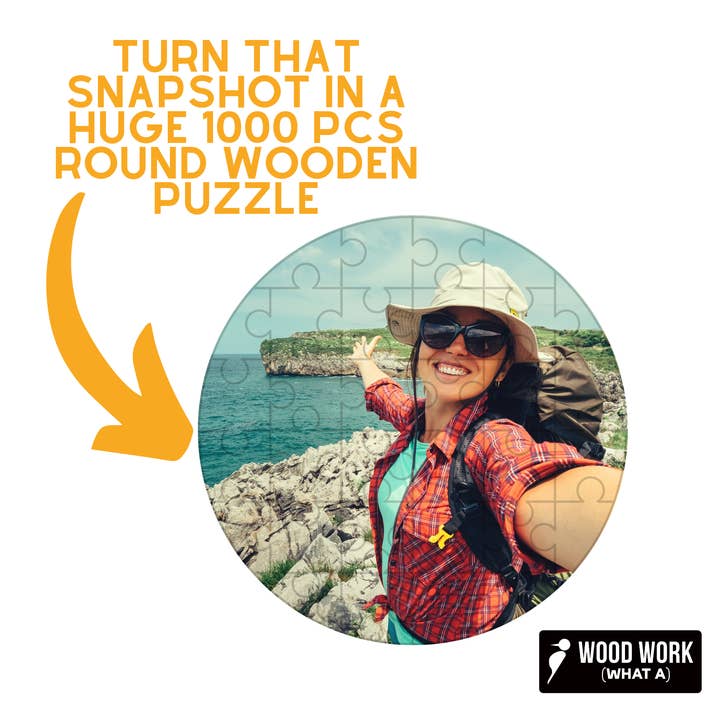 WAWW Artisanal Wooden Puzzles - Wholesale Puzzle - Adult - Personalized ROUND wooden puzzle, up to 1000 pieces!