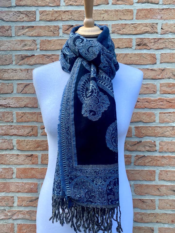 PUSHAN SCARF - 100% WOOL for wholesale by DIWALI PARIS