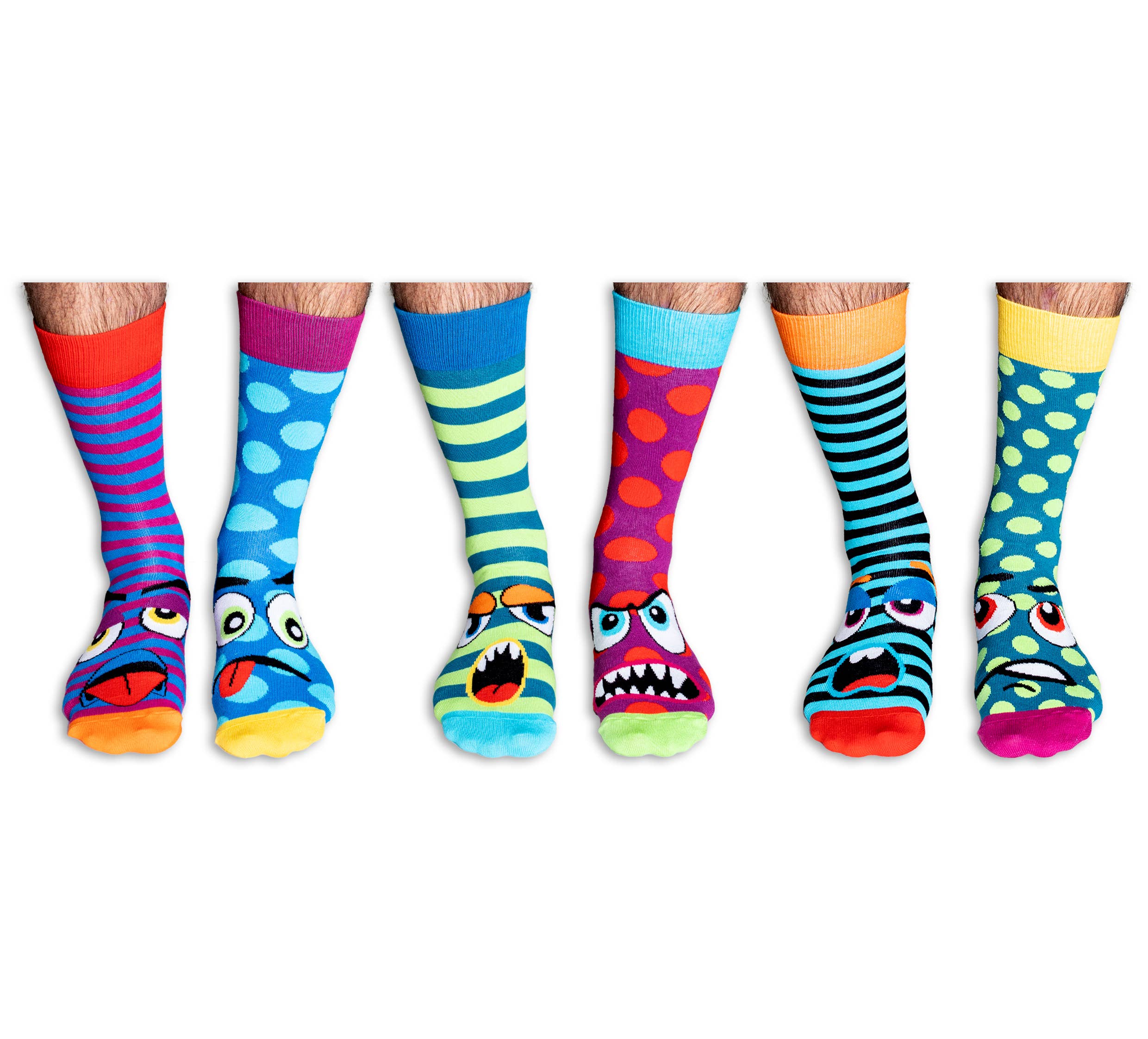 Sock Academy – wholesale Socks – Unisex – THE GRUMP HEADS | 6 Odd Socks Gift Box - United Oddsocks1
