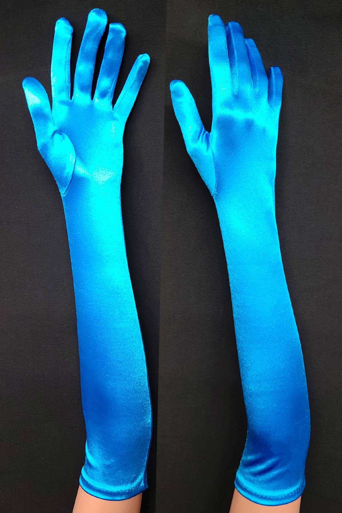 Chicas – wholesale Gloves – Women's – Pair of Elbow Length Satin Evening Gloves G72812BL25